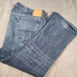 Lucky Brand Mens 48x30 181 Relaxed Straight Jeans Dark Wash Stretch Big Tall